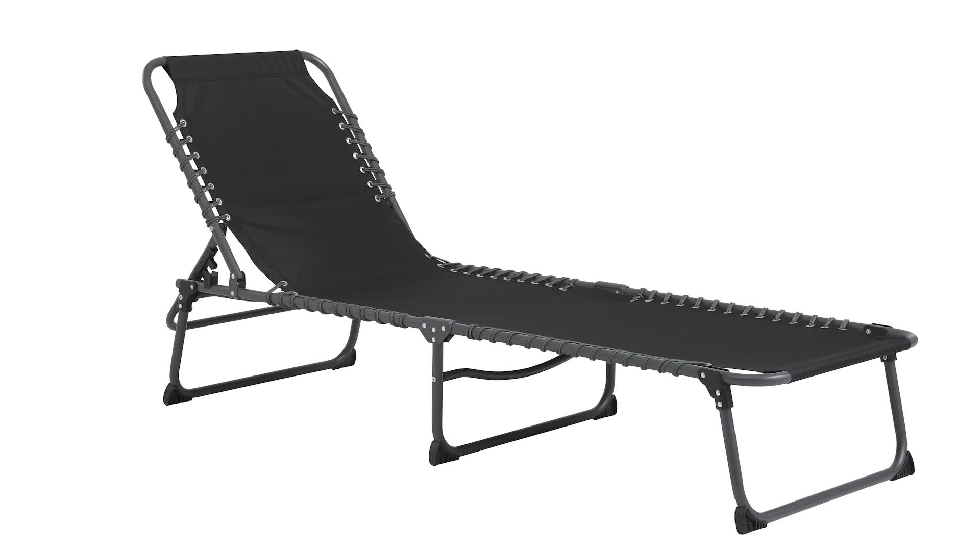 Şezlonq HALDEN W58xL190 qara