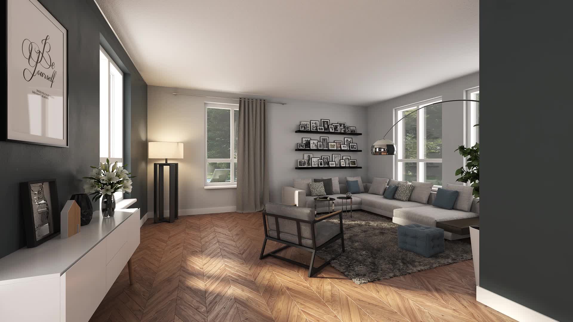 Pərdə LYGNE 1x140x300 jakkard yaşıl