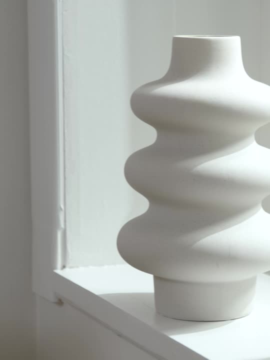 Ваза ALVIS Ø20xB30см белая