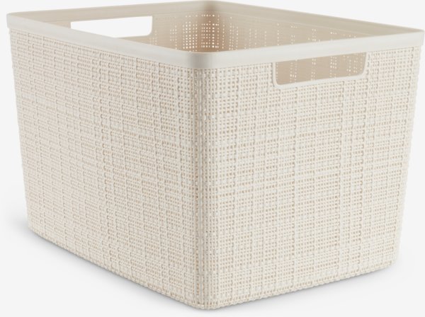 Корзина JUTE 20л пласт. кремовый