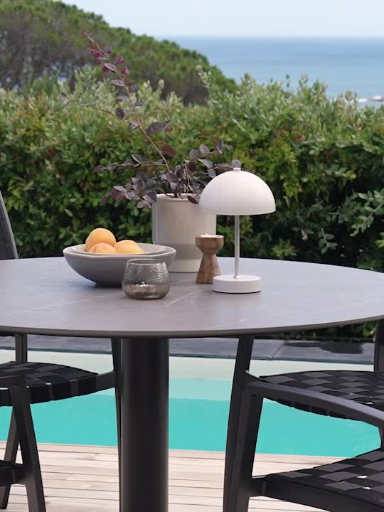 Лампа на батарейках KENT O16xH25см серый