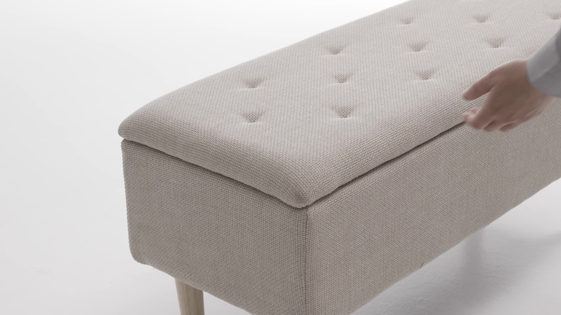 Скамья BADSTED с местом для хранения бежевый