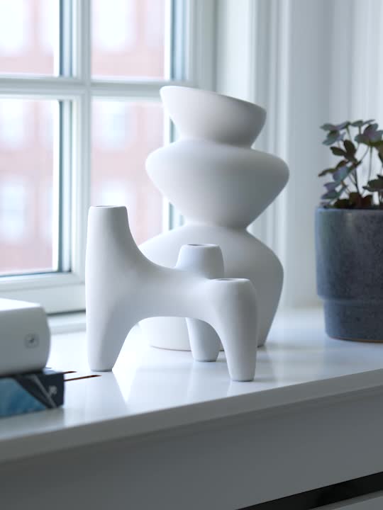 Ваза BENNY 11x16x25см серая