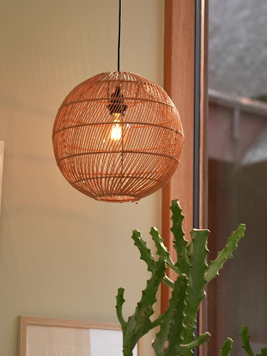 Люстра HAAKON Ø35см роттан