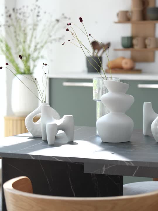 Ваза SIGFRED 16x7x14см белая